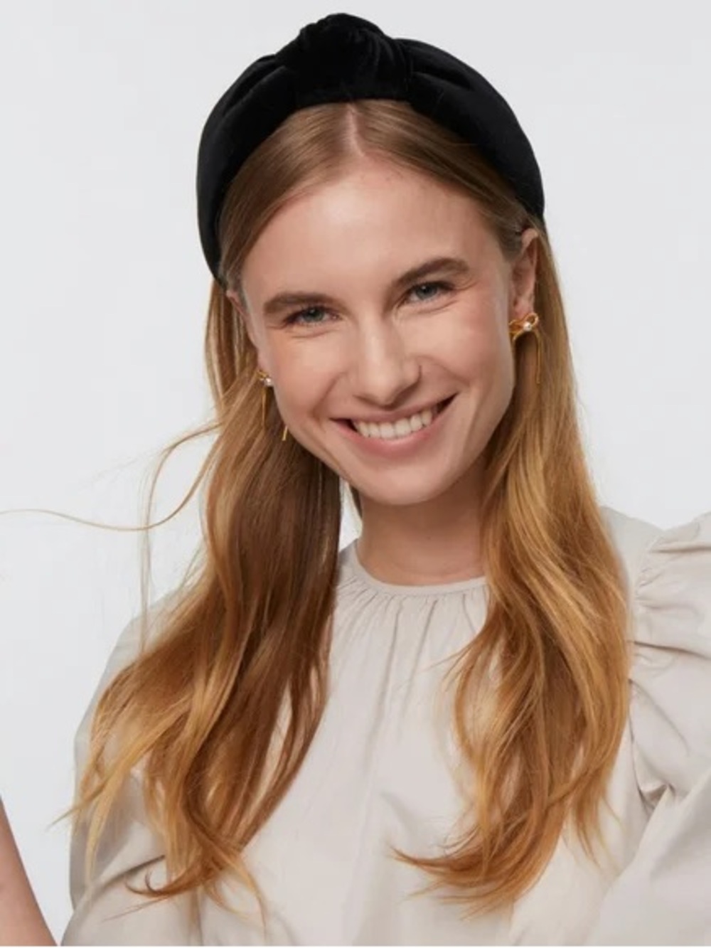 Lele Sadoughi Black Knotted Headband